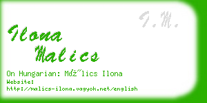 ilona malics business card